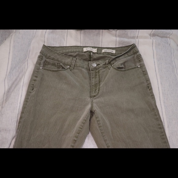 Sage Green Cropped Pant Jeans - Picture 3 of 3